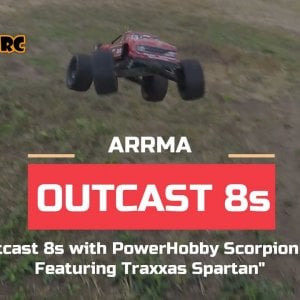 ARRMA OUTCAST 8S with PowerHobby Scorpion XL, Featuring Traxxas Spartan boat