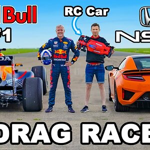 F1 Car v RC Car v Honda NSX: DRAG RACE