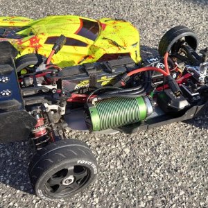 XLX2 with coke can motor in my Arrma Typhon Street Monster