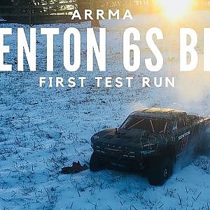 First outing with arrma senton 6s BLX on snow. V3 model