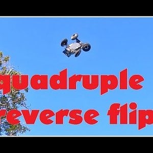 quadruple reverse flip with the arrma notorious: jump and engage full reverse speed !