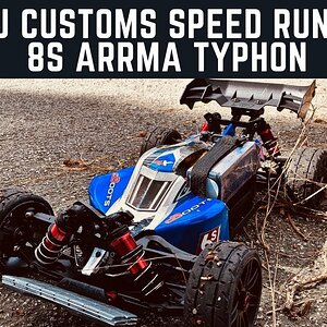 93Mph With JJ Customs 8S Arrma Typhon Speed Run Car