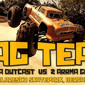 2040 RC - Tag Team: 2 Arrma Outcast vs 2 Arrma Granite @ Polaresco skatepark