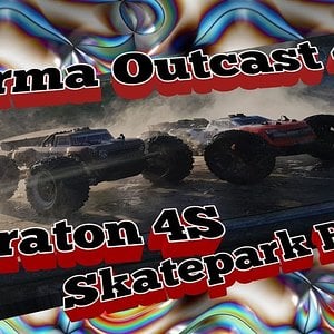 Arrma Outcast 4S, and Kraton 4S BLX, Skatepark bash session.