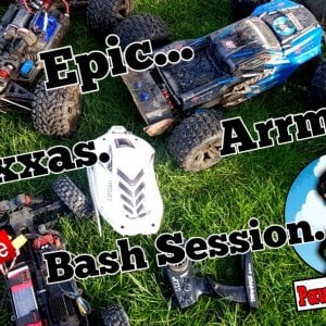 Epic bash session with The Arrma Kraton 6s and 4s, the Traxxas X-Maxx 8s, The UDR and many more.